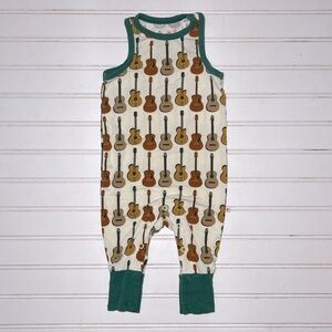 TULLABEE EUC Bamboo Music Guitar Overall Romper Longall Playsuit